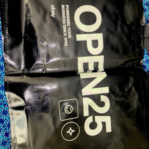 eBay Open 2025 30th Anniversary Logo Tote Bag New Large Black Reusable Shopping - Picture 8 of 9